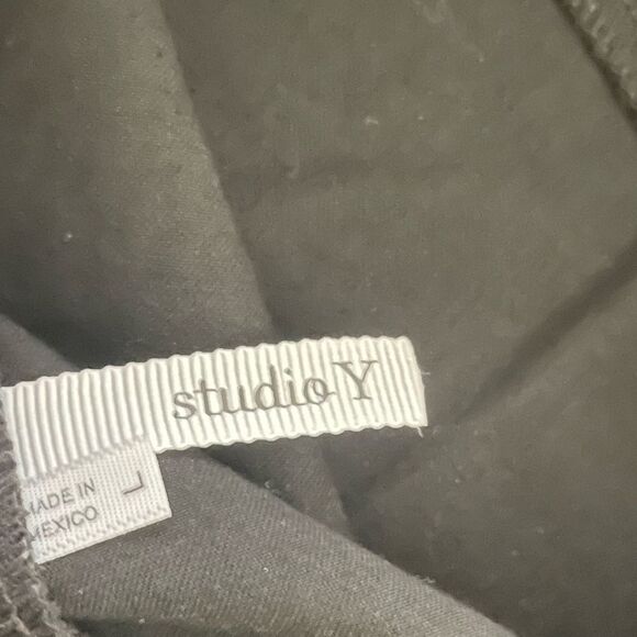 Studio Y Bodycon Y2K Friends 90's Stretch Black Short Skirt Women's Size Large - Picture 3 of 6